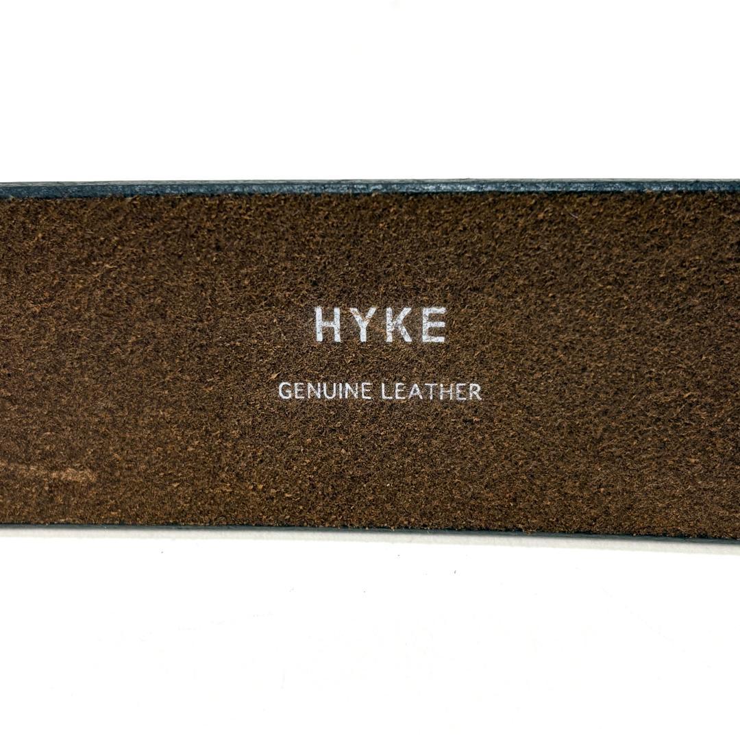 美品 HYKE ハイク 19SS LEATHER RING BELT ブラック