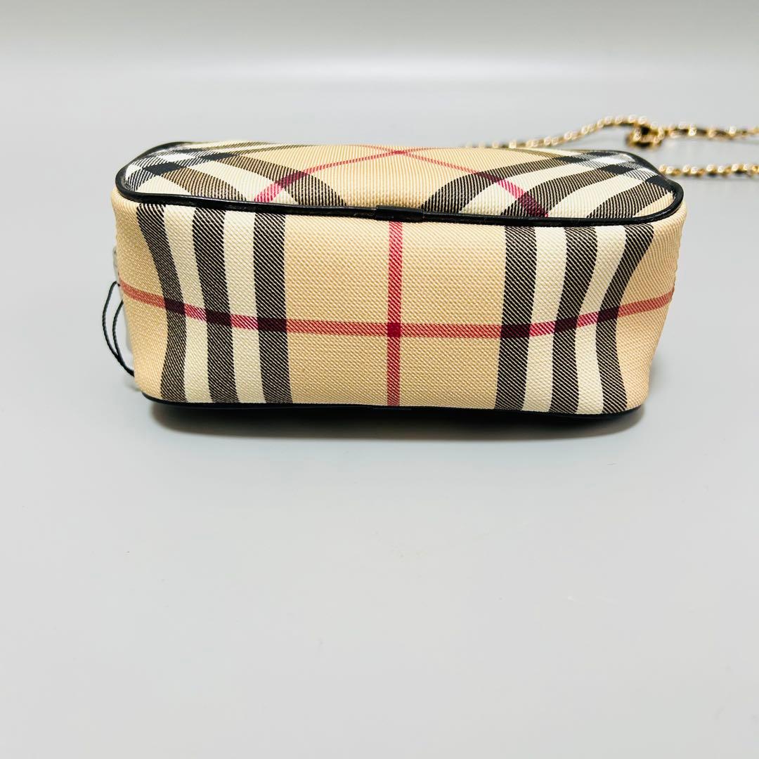 Burberry バーバリー ノバチェック PVC ショルダーバッグ チェーン