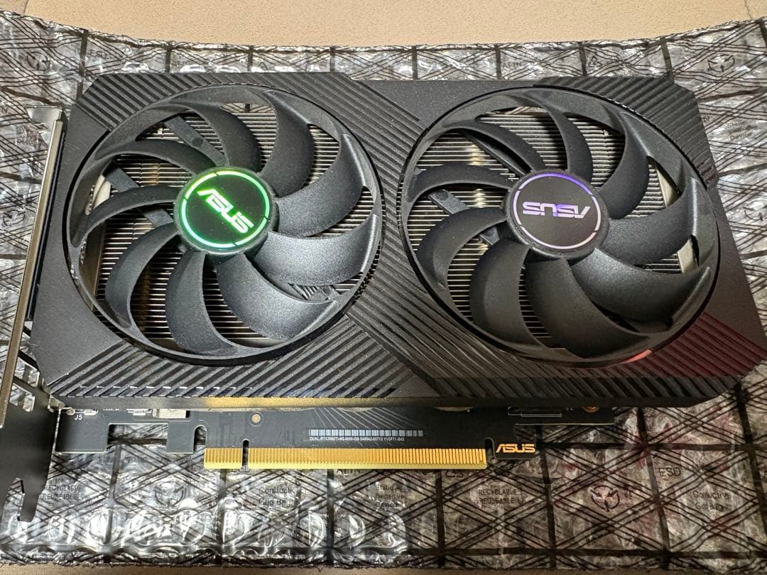 ASUS NVIDIA RTX3060ti 8G 2スロット設計