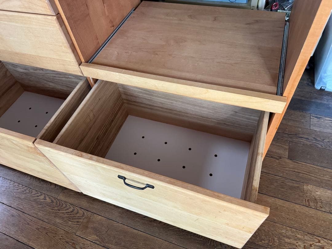 モモナチュラル 食器棚 120cm 無垢材 自然素材 高級家具 脇木工 国内産