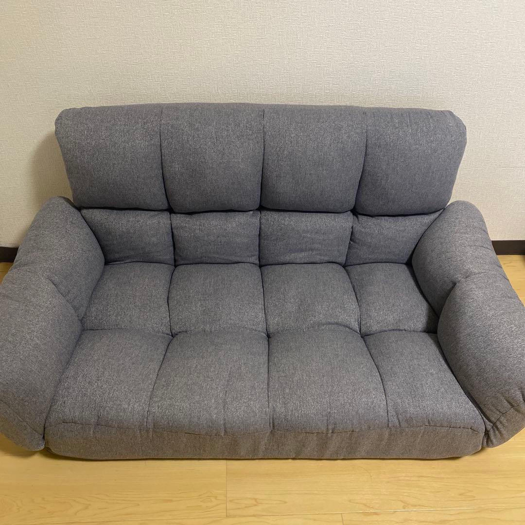 コンパクトソファ 布張りタイプ (ポケットO GY)