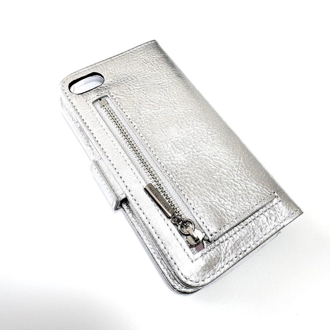 ✨新品✨アンテプリマ✨ マッツェット✨手帳型✨iPhoneSE✨シルバー✨レザー