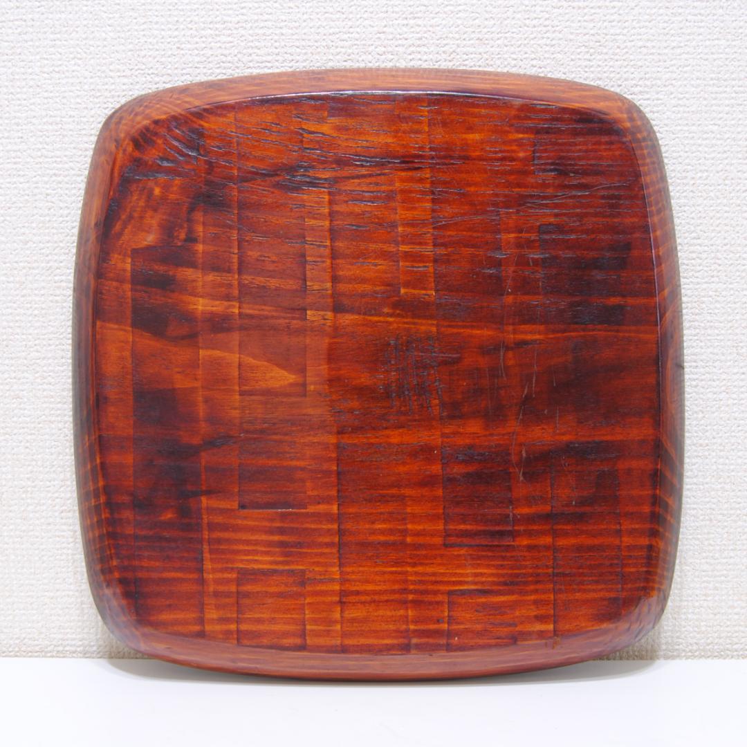 讃岐彫　刳り貫き　刳り抜き　くり抜き　四方 盆　木製　漆器　折敷　香川　漆塗り