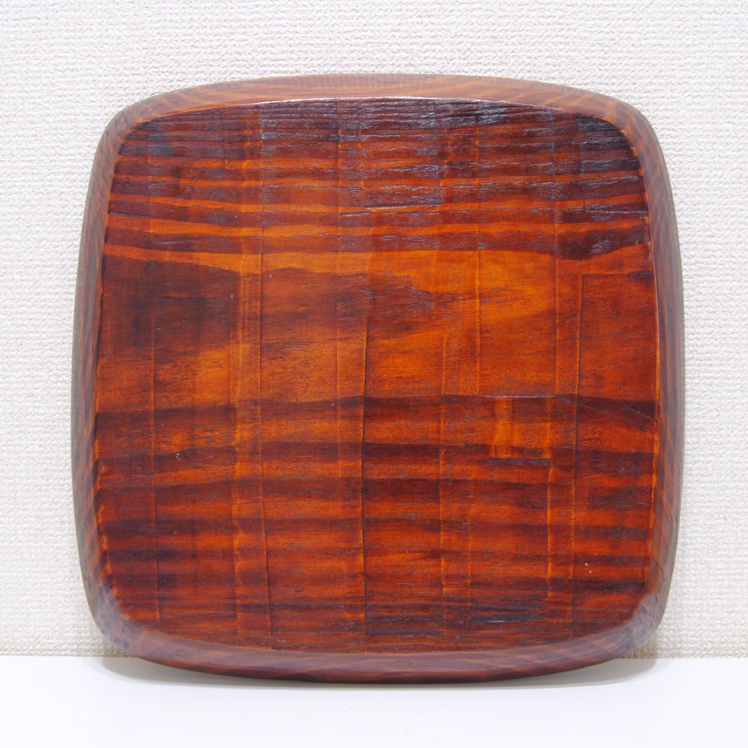 讃岐彫　刳り貫き　刳り抜き　くり抜き　四方 盆　木製　漆器　折敷　香川　漆塗り