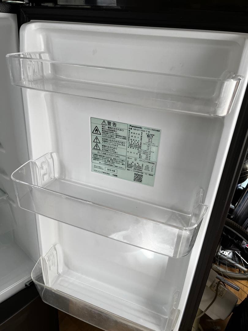 Panasonic 冷蔵庫 168L NR-B17BW-T 2019年製