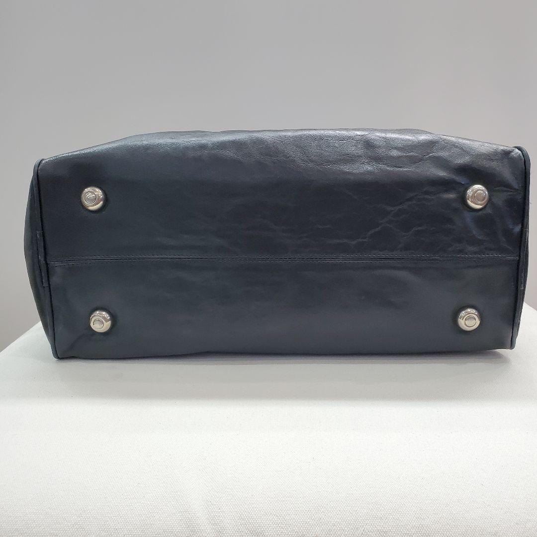 ルイスレザー 黒 レザー ボストンバッグ