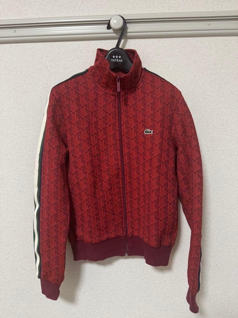 LACOSTE レッド ジップアップジャケット US XS