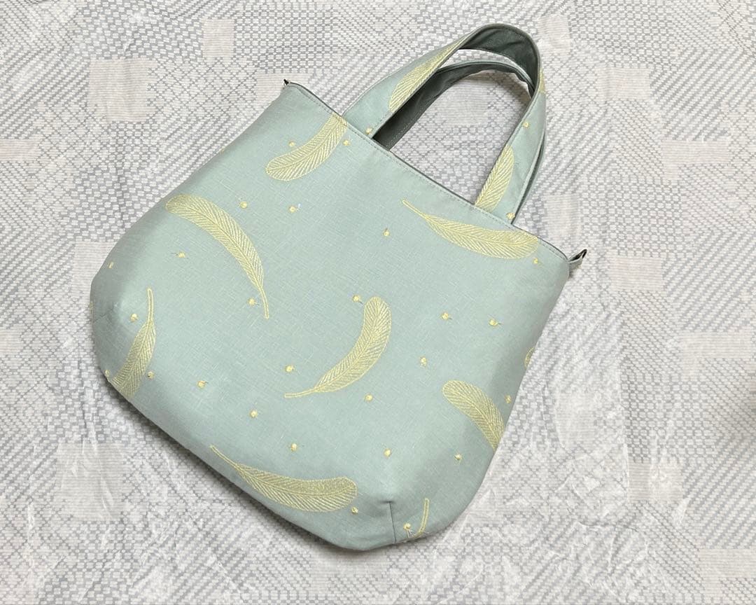 ハンドメイド ミナペルホネン featherdance コロりんトート