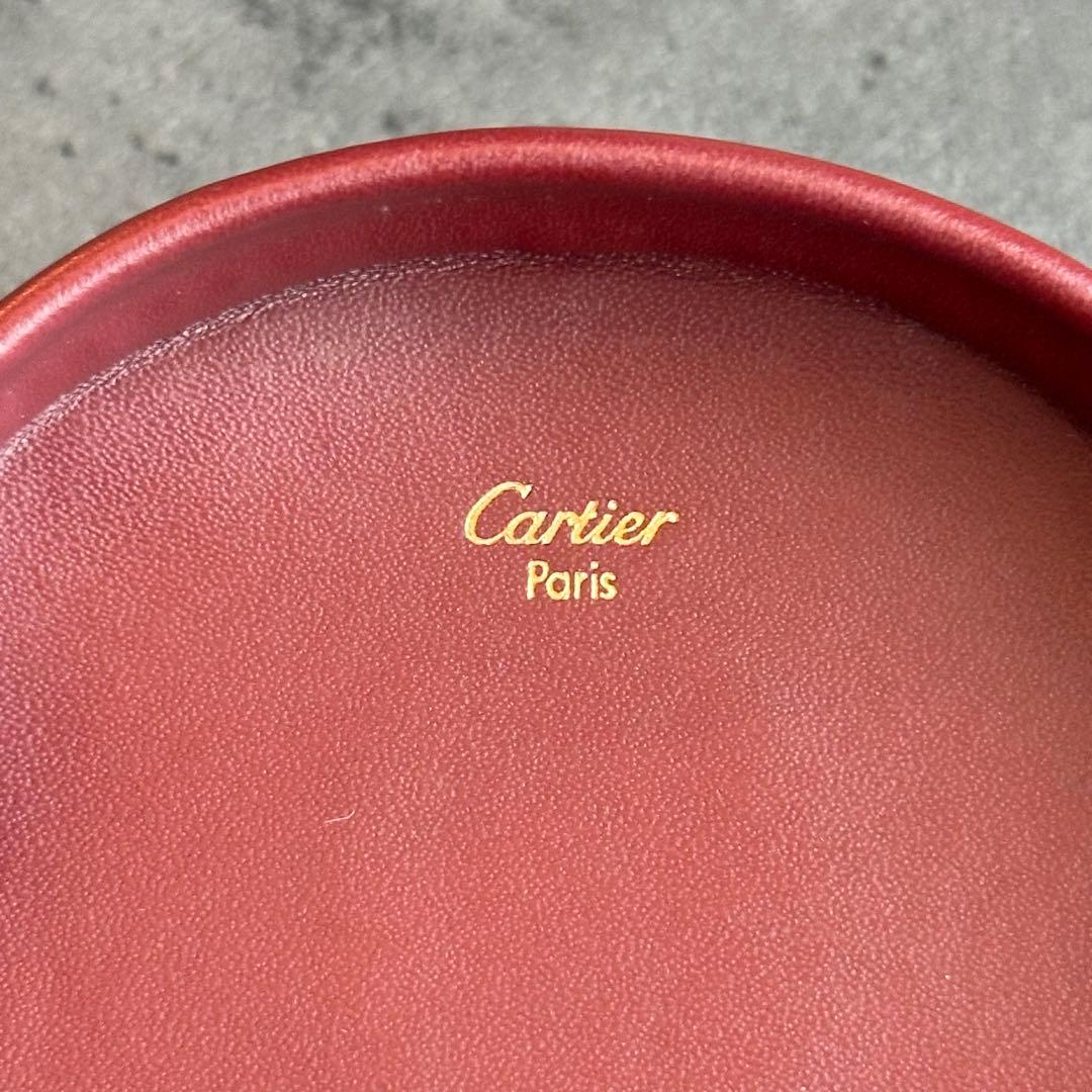 Cartier マストライン 馬蹄型 ケース 小銭入れ　ボルドー