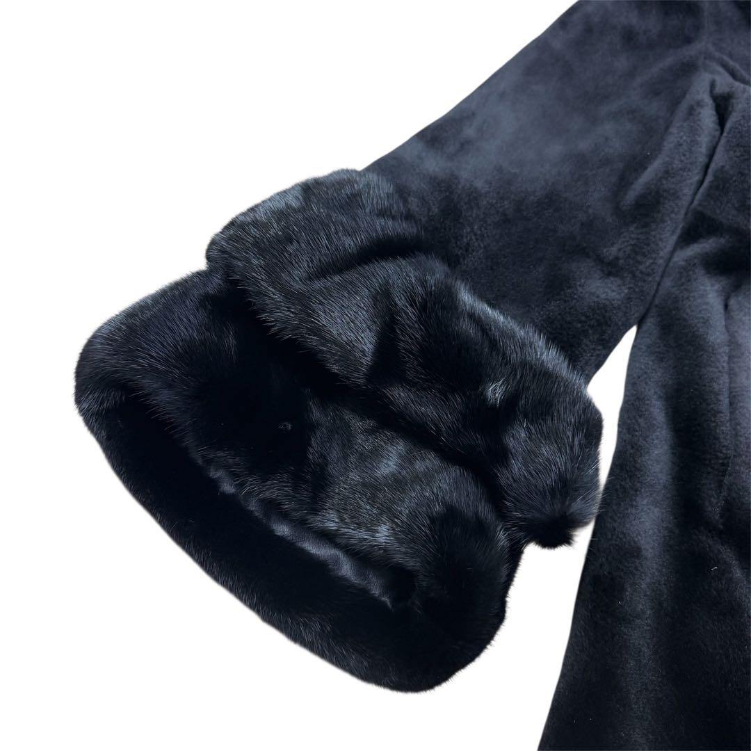 ノースビーチ コペンハーゲン ミンク ファーコート ロング丈 ベルスリーブ 毛皮