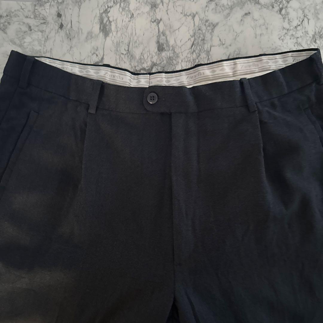 値下げ◇Zanella × LUOMO VOGUE スラックスネイビー XL