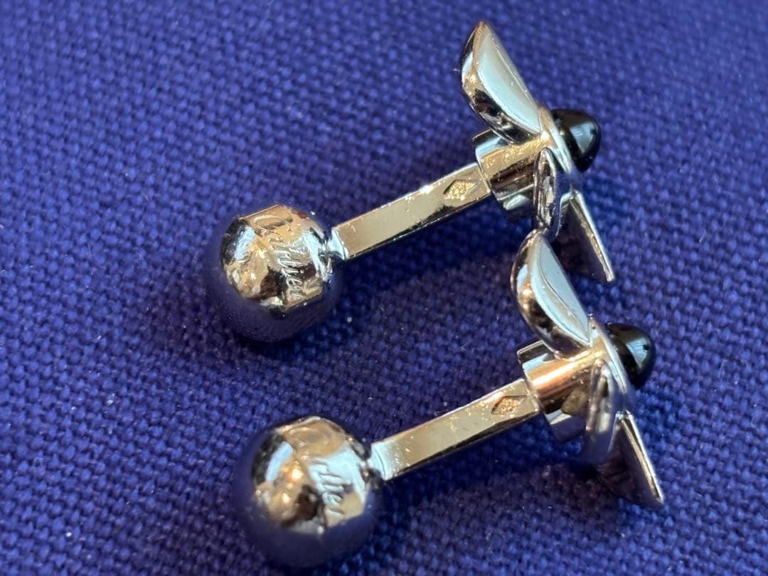 美品　カルティエ　風車　シルバー　カフリンクス