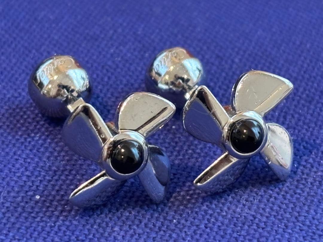 美品　カルティエ　風車　シルバー　カフリンクス