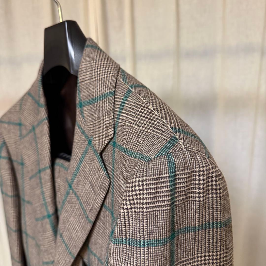 未使用 RING JACKET MEISTER グレンチェック スーツ 46