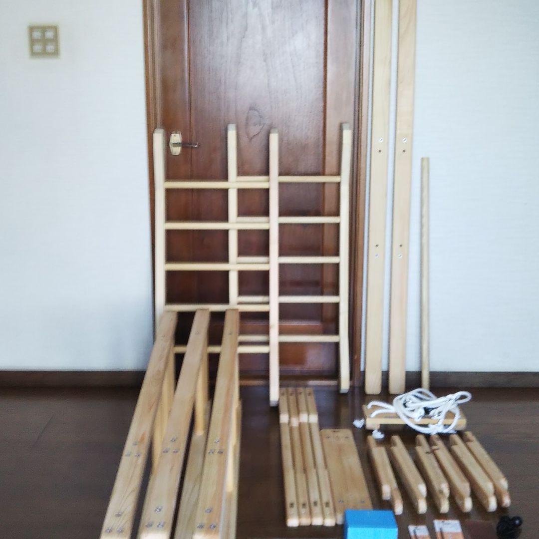 Mika子供用室内木製遊具 ブランコ&てつぼう付き水平段違い兄妹うんてい