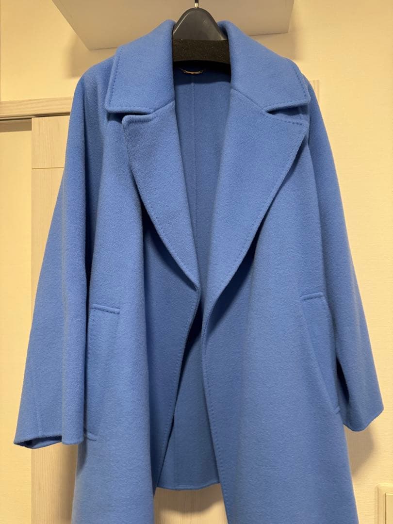 未使用 allureville リバービッグカラーミドル丈コート ブルー