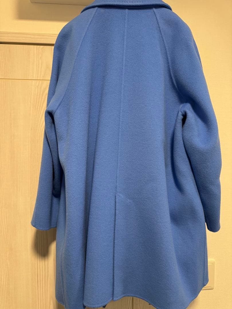 未使用 allureville リバービッグカラーミドル丈コート ブルー