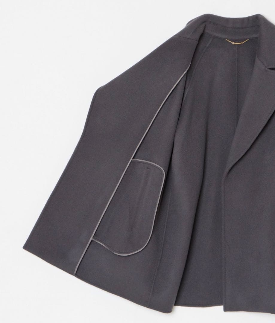 未使用 allureville リバービッグカラーミドル丈コート ブルー