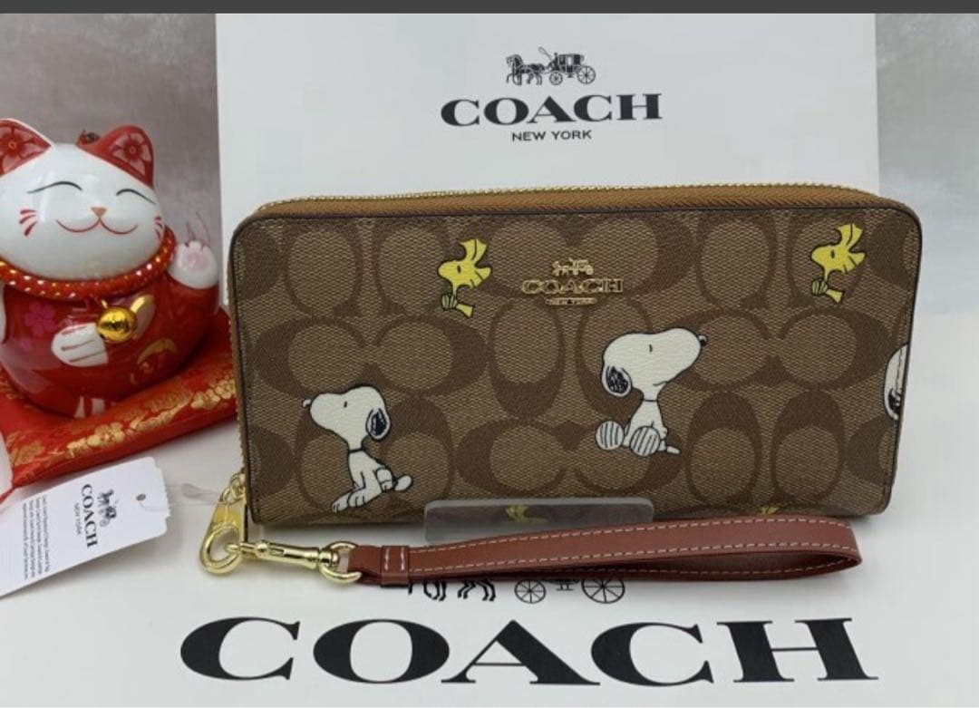 コーチ COACH 長財布 財布 シグネチャー スヌーピー ピーナッツ コラボ