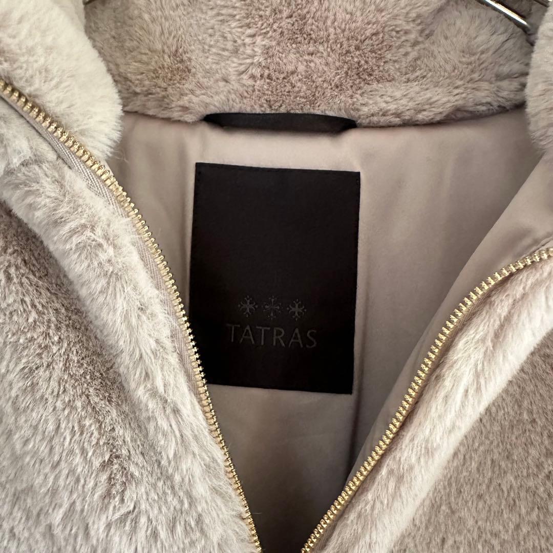 【美品】TATRAS トゥモローランド 別注 エコファーコート グレー S