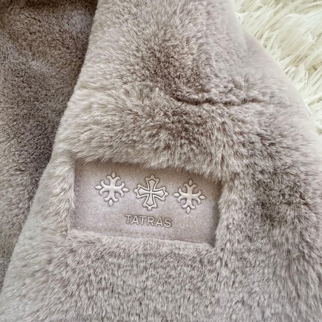 【美品】TATRAS トゥモローランド 別注 エコファーコート グレー S