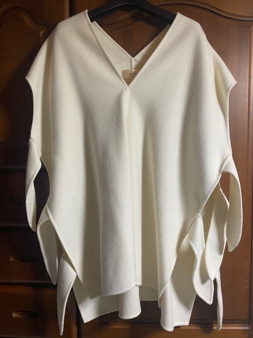 HEVE リボンウールジレ　ホワイト