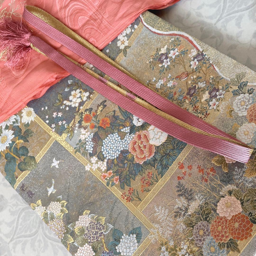 訪問着　フルセット　蘭　浜ちりめん　金彩加工　パールトーン　入学式　卒業式　P5