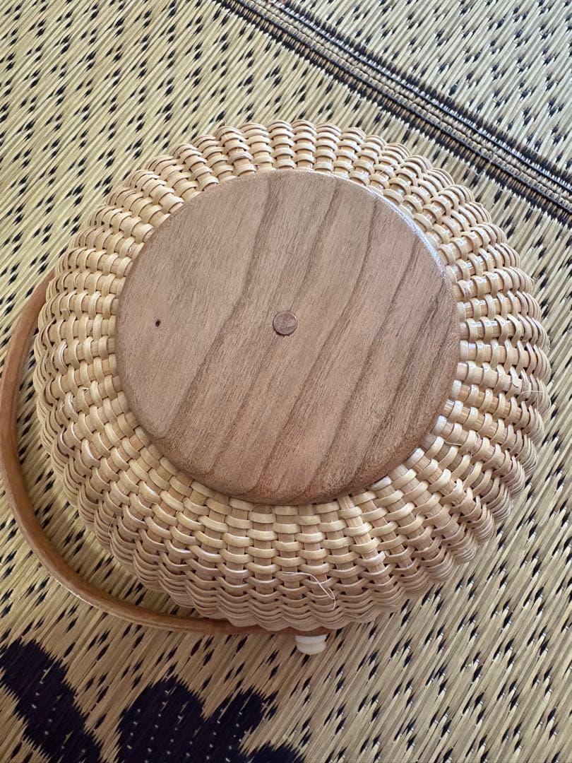 ナンタケットバスケット ６インチ持ち手付き