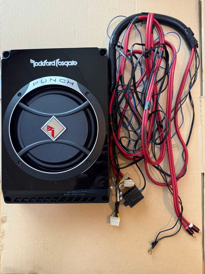 ロックフォードJPS-100-8 20cmサブウーファー コントローラーRCA付