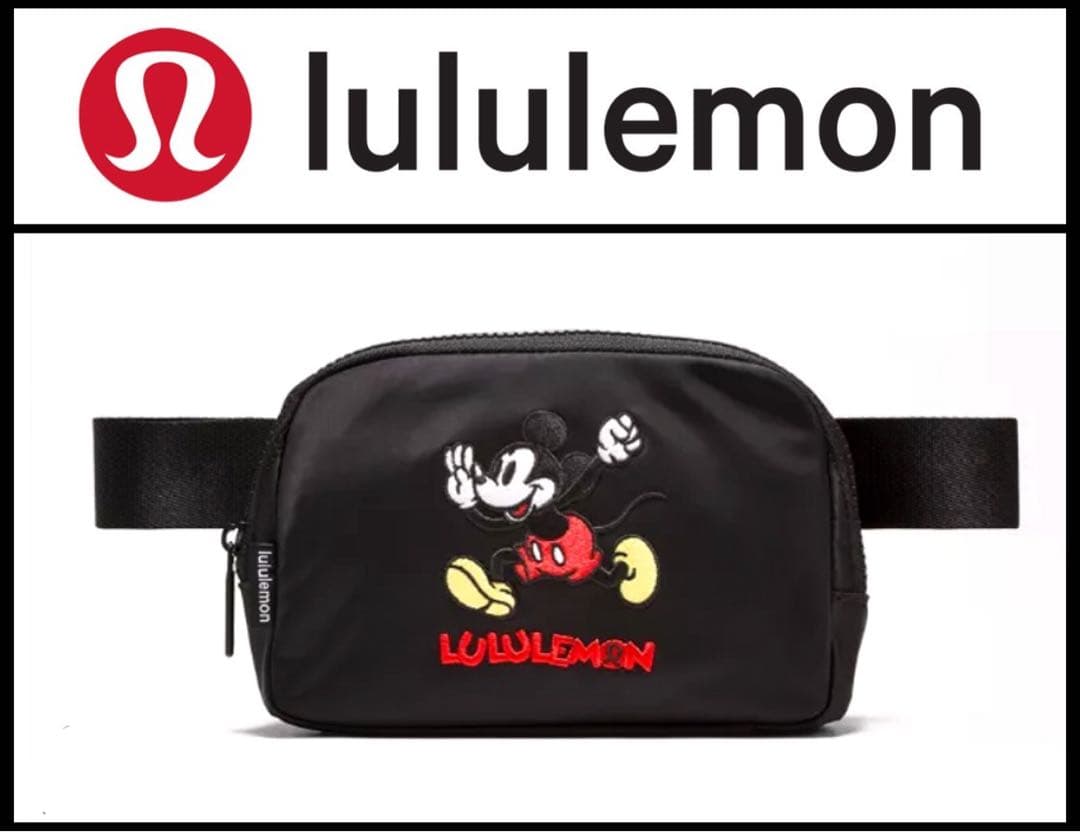 新品☆ディズニー×ルルレモン ベルトバッグ 1L ミッキー ウエストポーチ