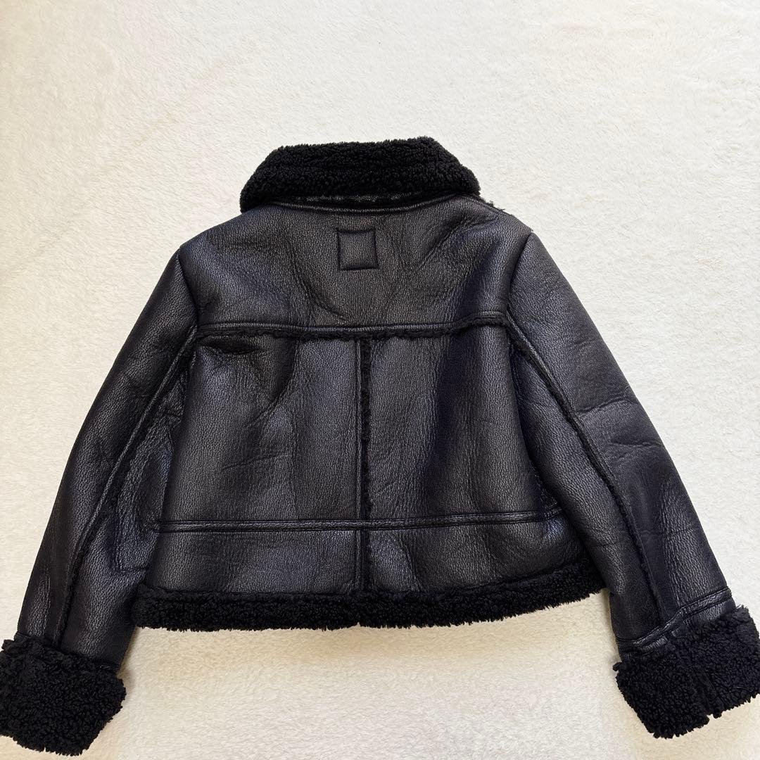 ✨新品✨ZARA ザラ フェイクムートン ダブルフェイスジャケット ブルゾン M