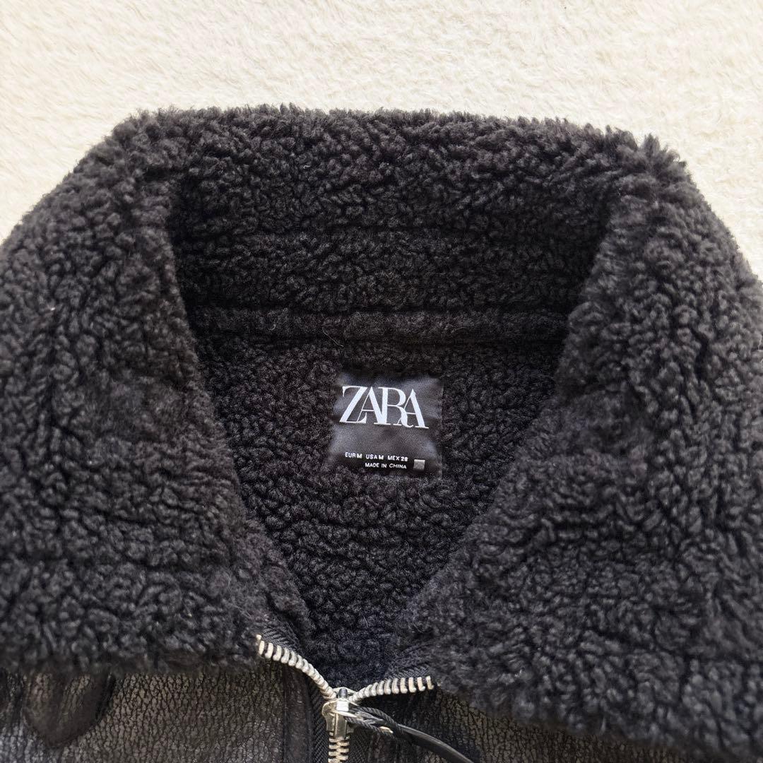 ✨新品✨ZARA ザラ フェイクムートン ダブルフェイスジャケット ブルゾン M