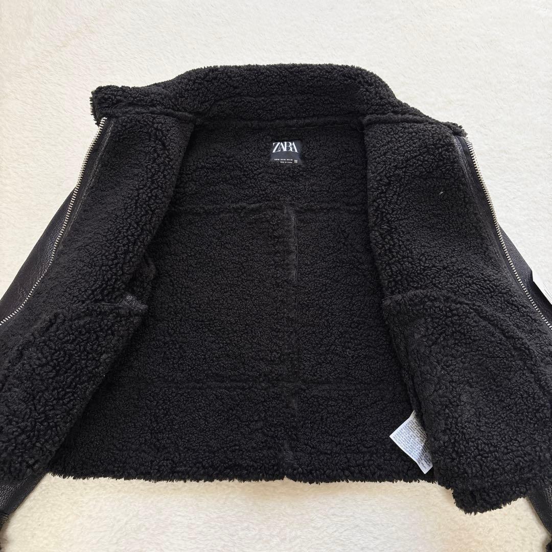 ✨新品✨ZARA ザラ フェイクムートン ダブルフェイスジャケット ブルゾン M
