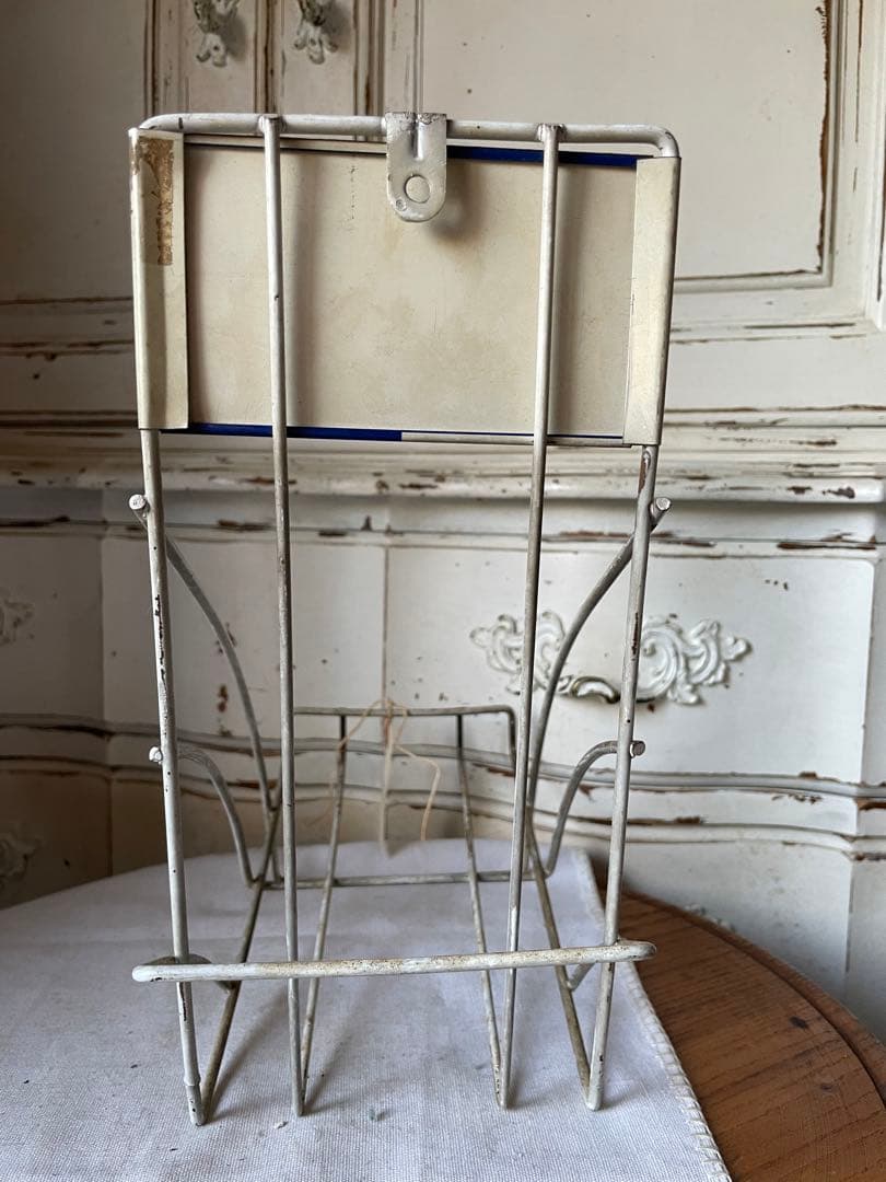 アンティーク　ワイヤー　ディスプレイ　ラック　スタンド　飾り棚　看板　プレート