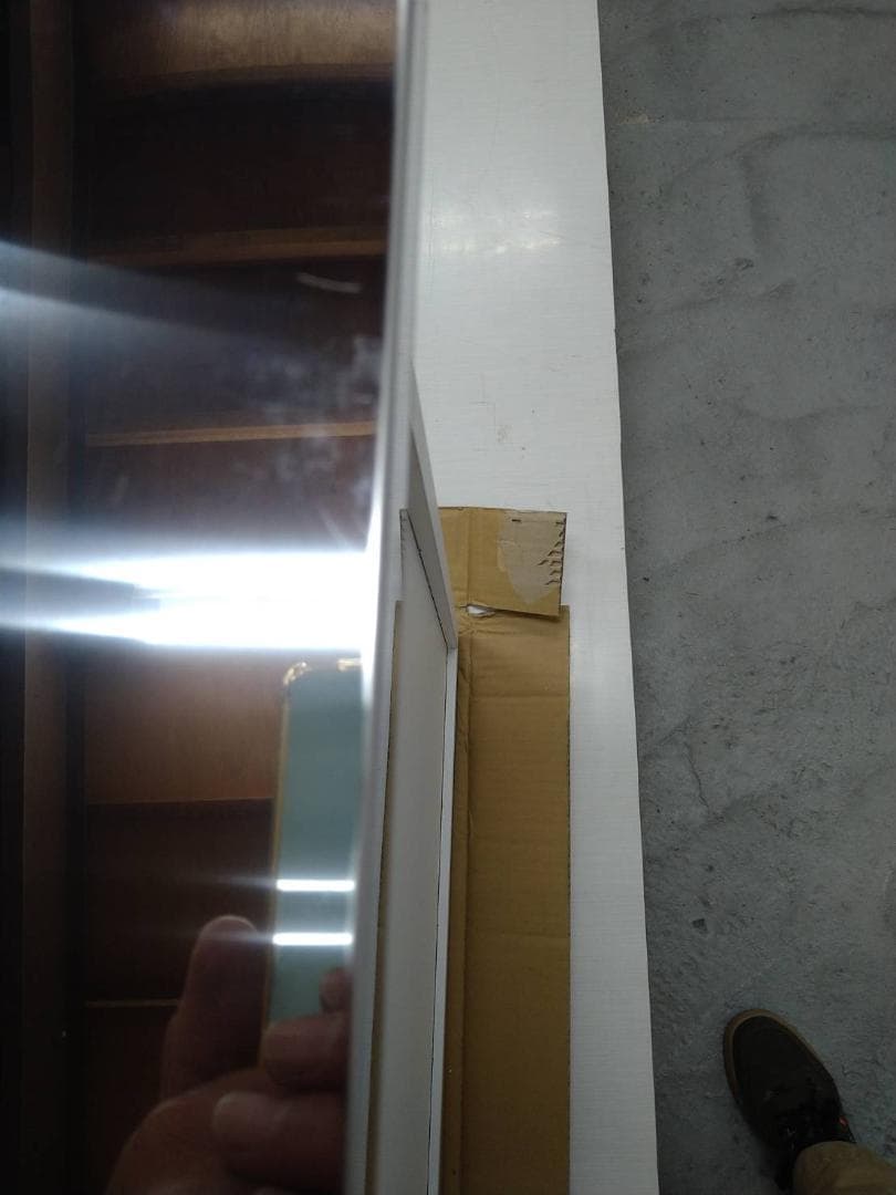 7056　ステンレス天板頑丈カウンター幅90白