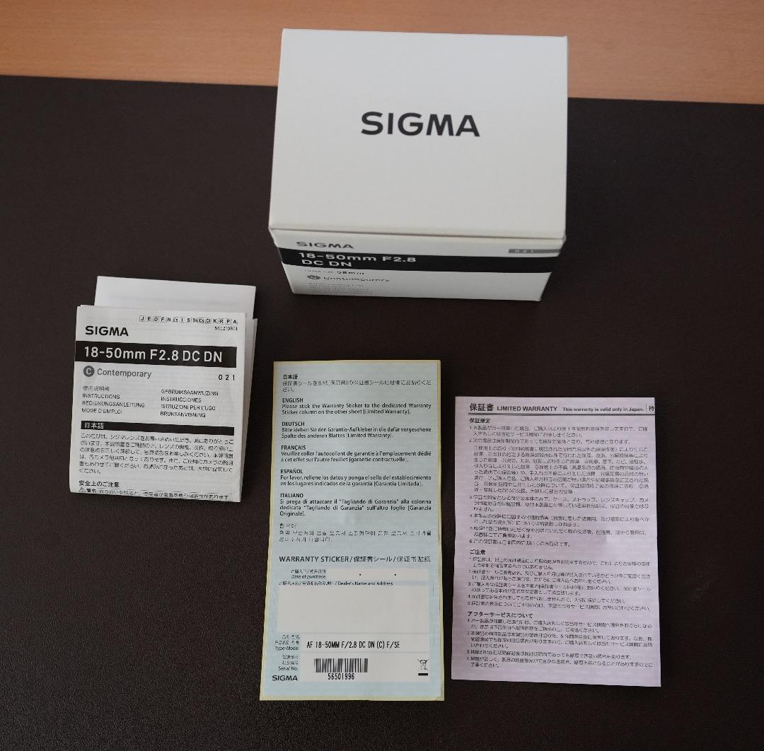 SIGMA 18-50mmF2.8 DC DN｜ソニーE｜APS-C｜標準｜美品