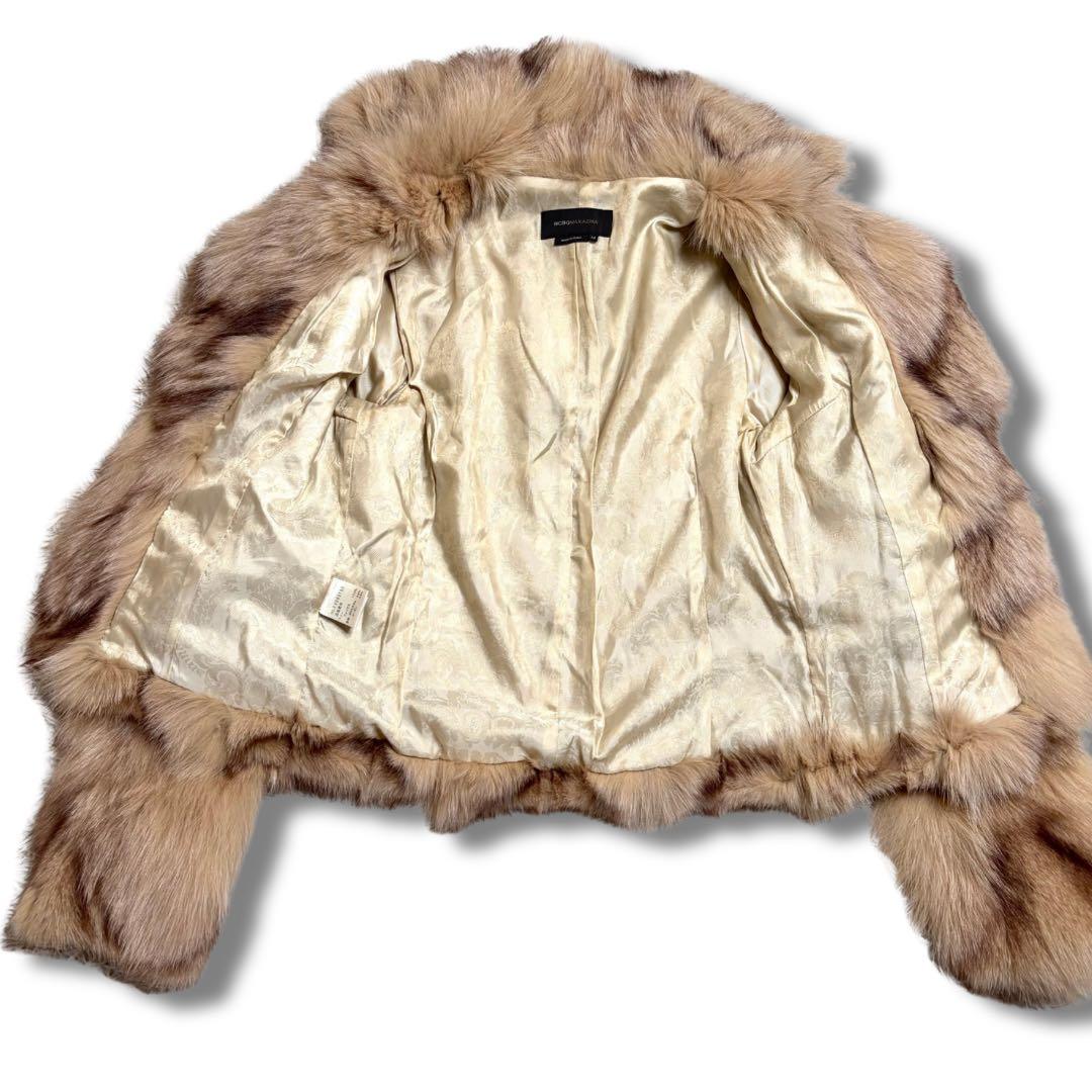 美品/近代モデル✨染めフォックス クロップド丈 リアルファーコート 毛並み◎