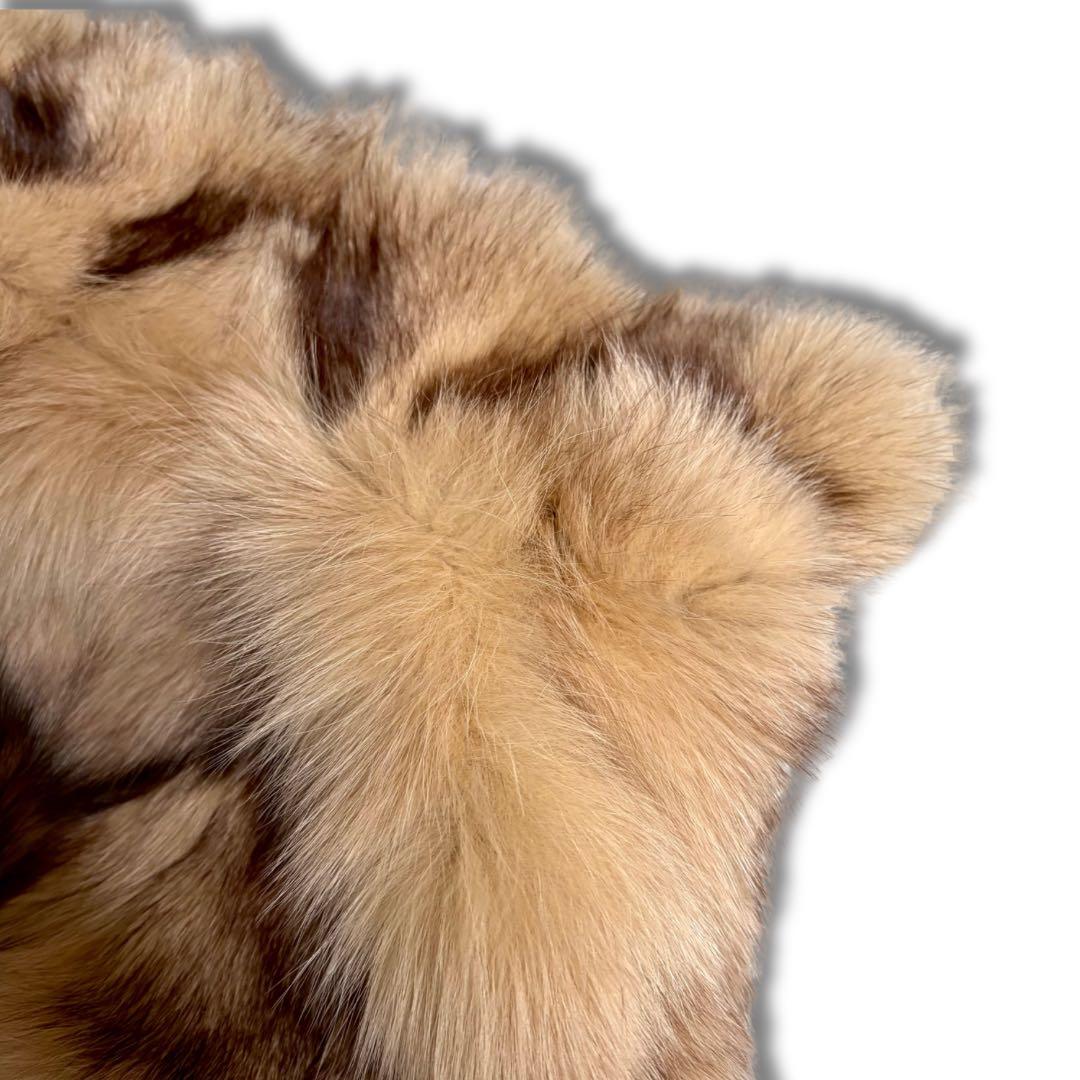 美品/近代モデル✨染めフォックス クロップド丈 リアルファーコート 毛並み◎