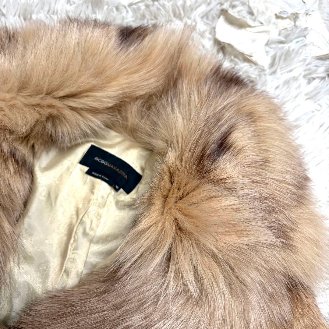 美品/近代モデル✨染めフォックス クロップド丈 リアルファーコート 毛並み◎