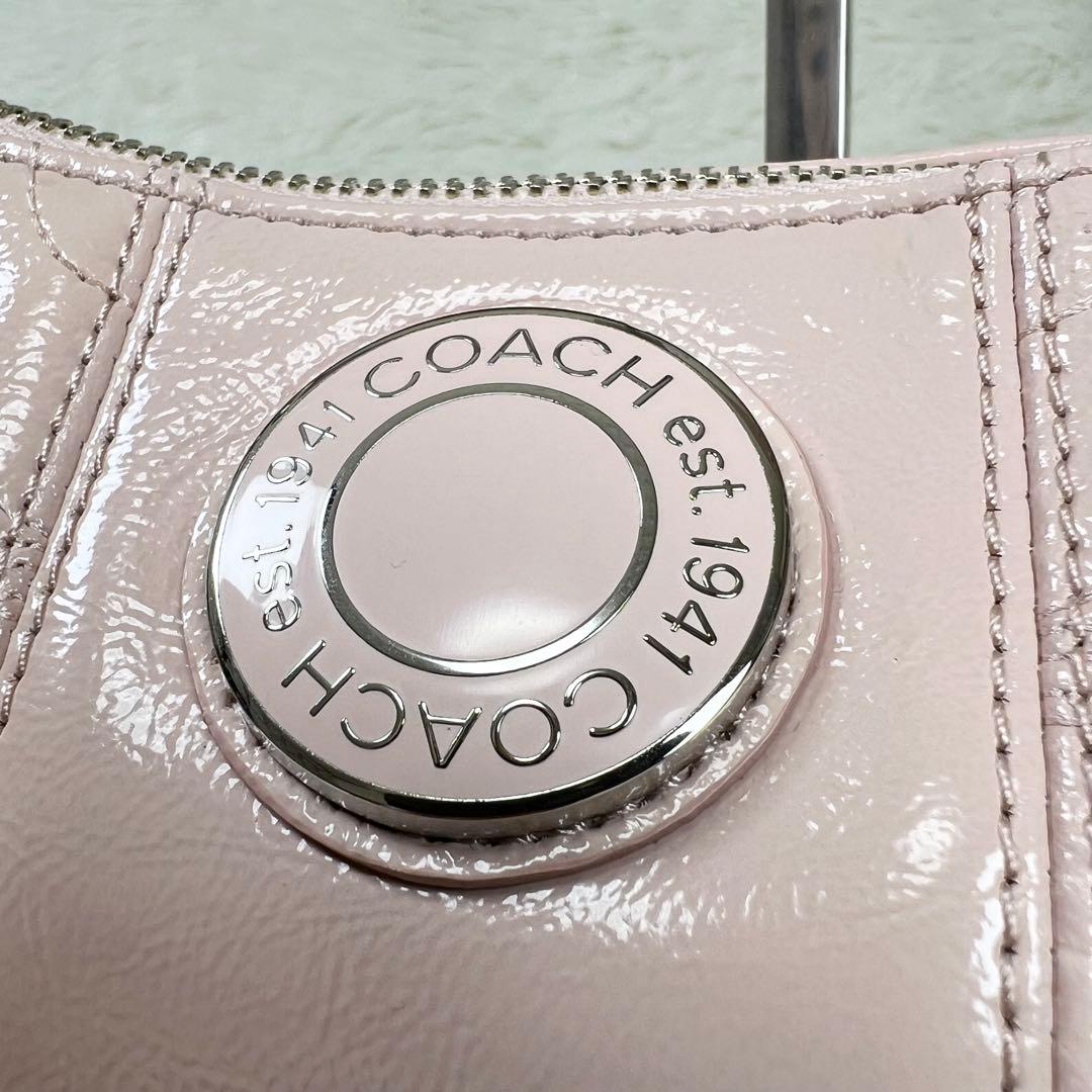 コーチ ワンショルダー アクセサリーポーチ シグネチャー 2way ピンク