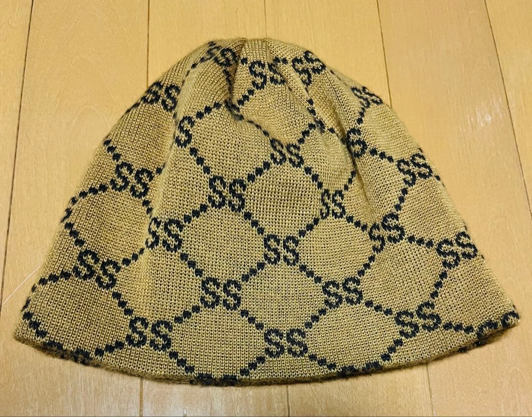 オールド　ステューシー　モノグラム ビーニー　　　ニット帽