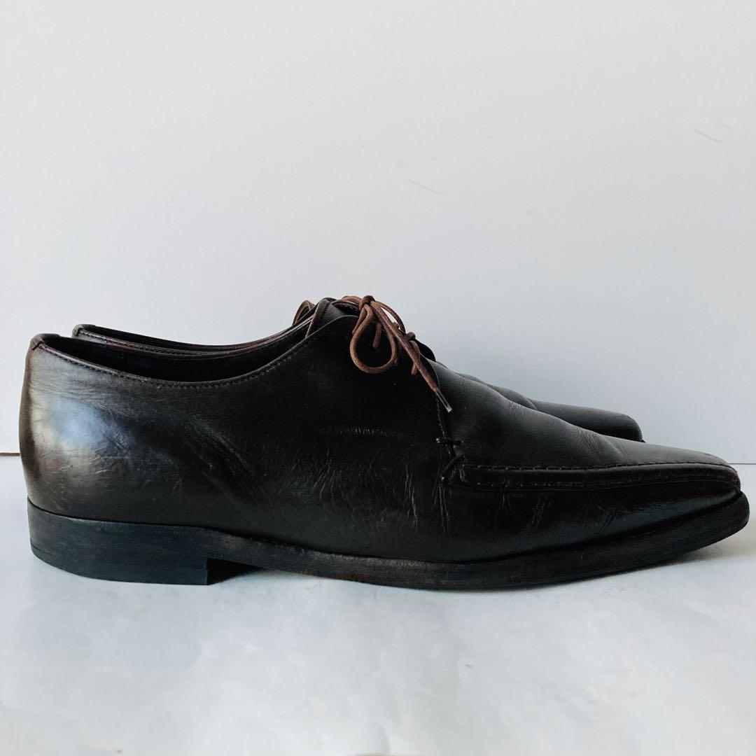 PRADA プラダ 濃茶 革靴 27cm 除菌・消臭済み