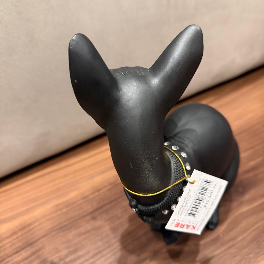 KARE シッティングキャット　オードリー　デコフィギュア　廃盤品　黒猫　置物