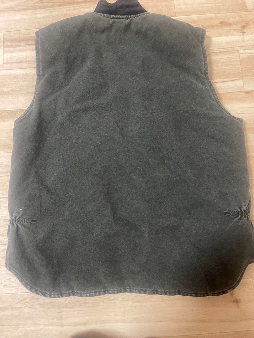 希少　USA製　Carhartt モスグリーン　星タグ　ダックベスト　カーハート