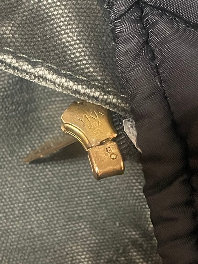 希少　USA製　Carhartt モスグリーン　星タグ　ダックベスト　カーハート