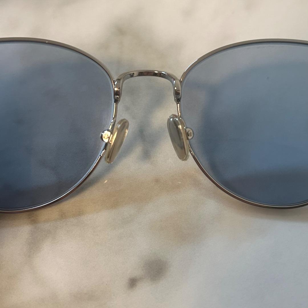 【美品】TOM FORD サングラス ブルー　シルバーメタルフレーム　男女兼用