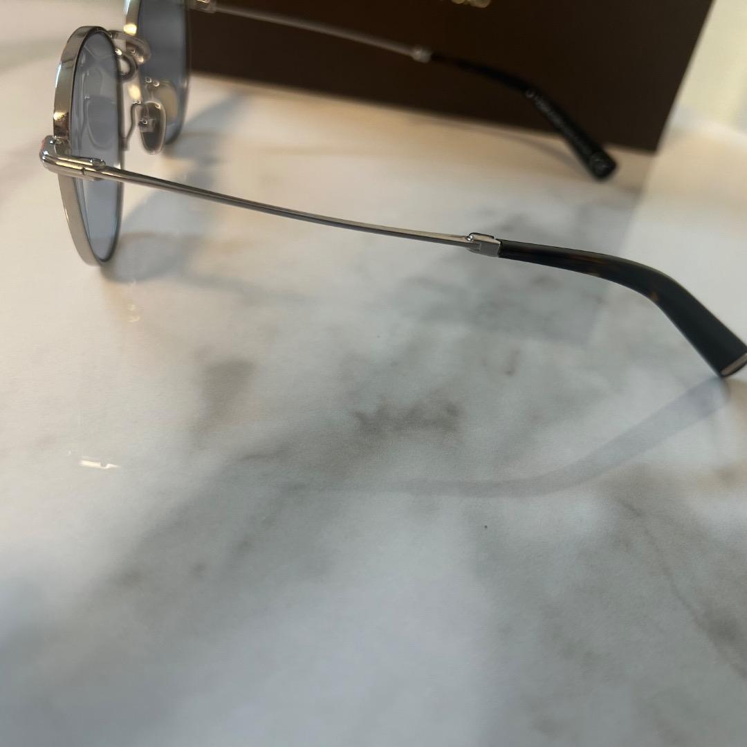 【美品】TOM FORD サングラス ブルー　シルバーメタルフレーム　男女兼用