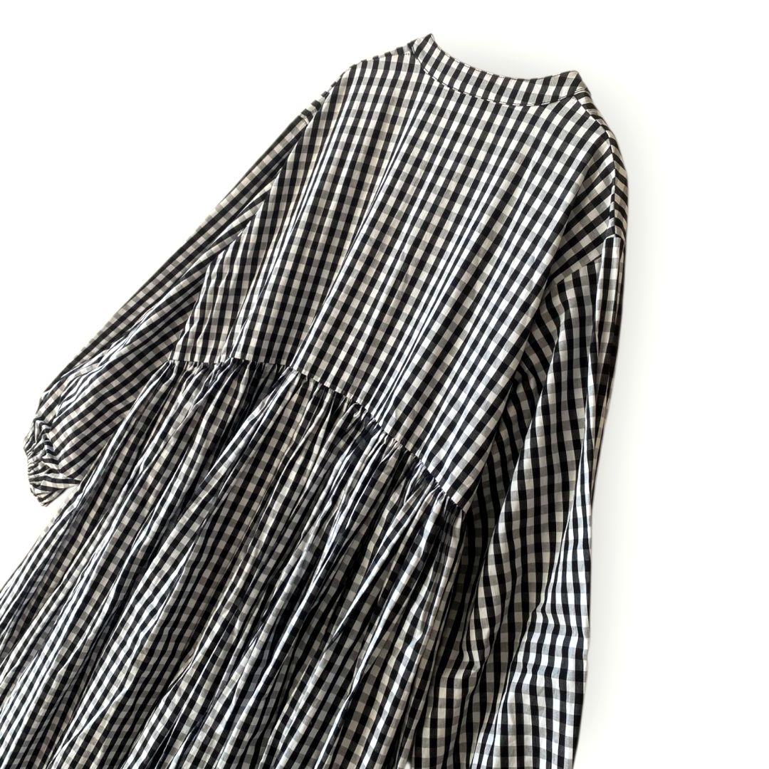 ビアズリー BEARDSLEY ロングワンピース ギンガムチェック ゆっくり