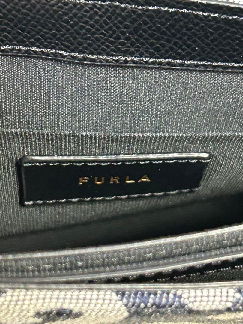 FURLA ショルダーバック　デニム　ネイビー　フルラ　ベラ