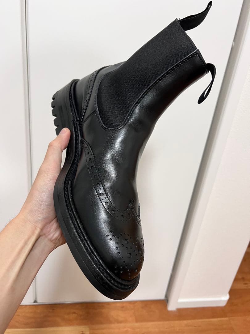 Tricker's HENRY サイドゴアブーツ　ウィングチップ　黒　UK7.5